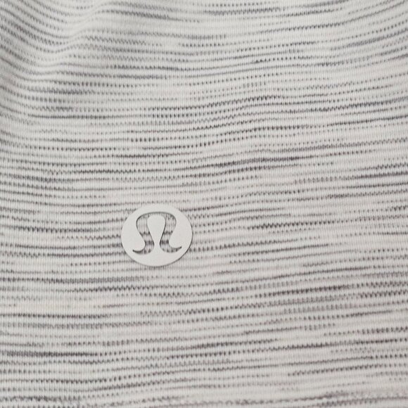 Lululemon All Aligned Mock Neck Long Sleeve Shirt Women Size 14 Gray Pinstriped - Picture 9 of 11